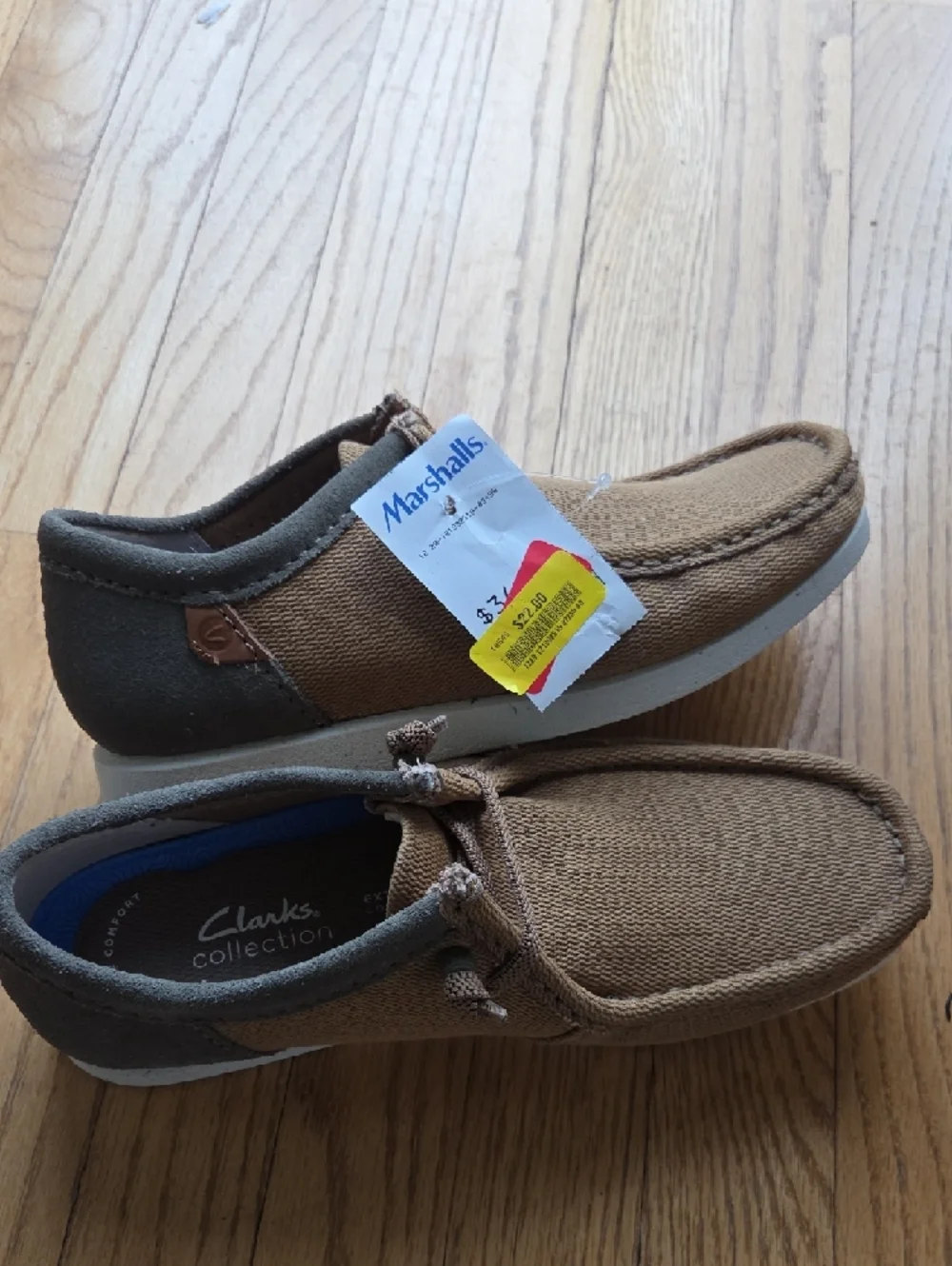 Clarks Collection Slip-On Moccasin in Taupe with Blue Insole - Picture 11 of 11